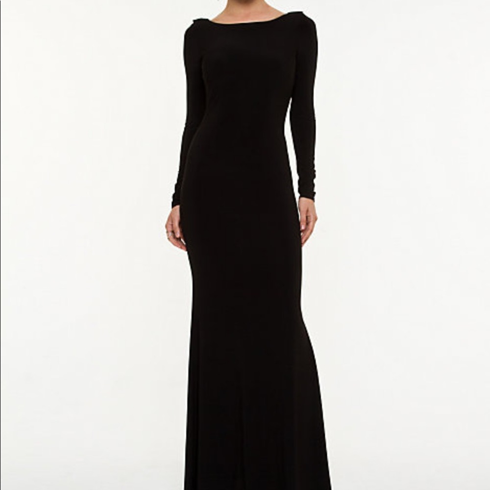 Knit Low Back Long Sleeved Dress